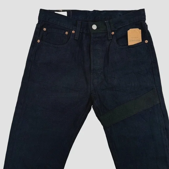 Levi's 501 Straight Leg Jeans Mens 31X32 Black Denim Button Fly Reclaimed NWT - Picture 2 of 16